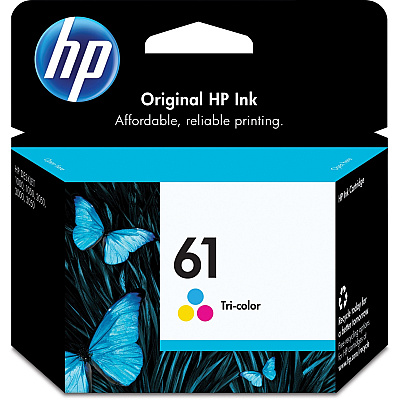 HP 61 (HEWCH562WN) Original Inkjet Ink Cartridge - Cyan, Magenta, Yellow - 1 Each