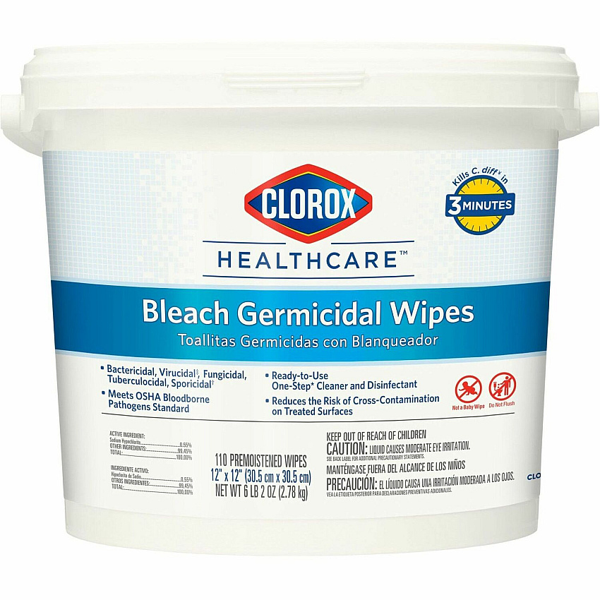 Clorox Healthcare Bleach Germicidal Wipes (CLO30358)