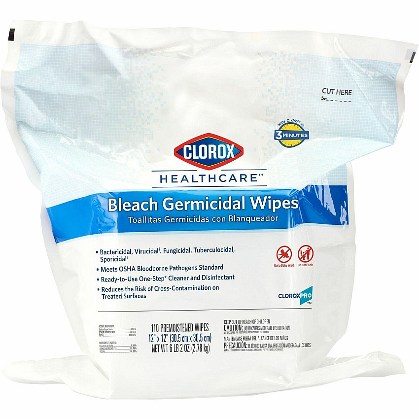 Clorox Healthcare Bleach Germicidal Wipes Refill (CLO30359)