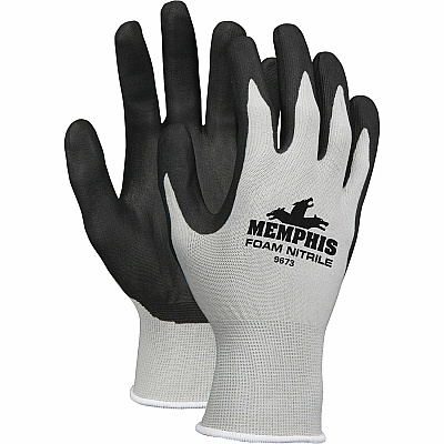Memphis MCR Safety Nitrile Coated Knit Gloves (9673S)
