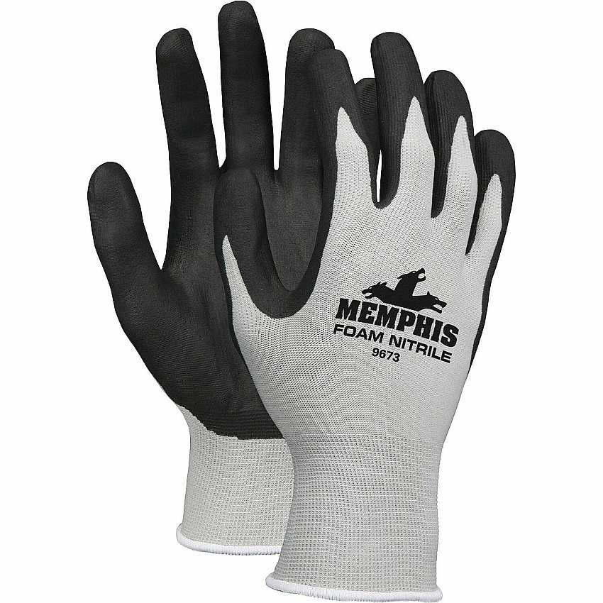Memphis MCR Safety Nitrile Coated Knit Gloves (9673S)