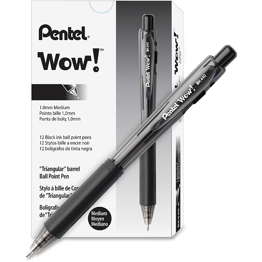Pentel WOW! Retractable Ballpoint Pens (PENBK440ASWUS)