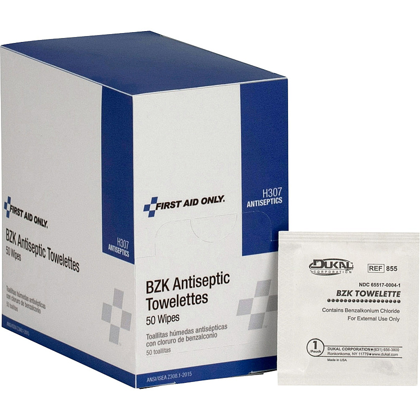 First Aid Only BZK Antiseptic Towelettes (FAOH307)