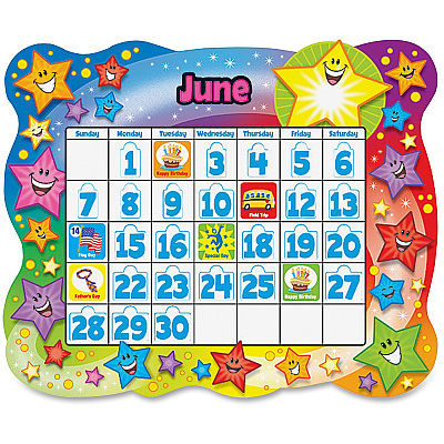 TREND Star Calendar Bulletin Board Set (TEPT8194)