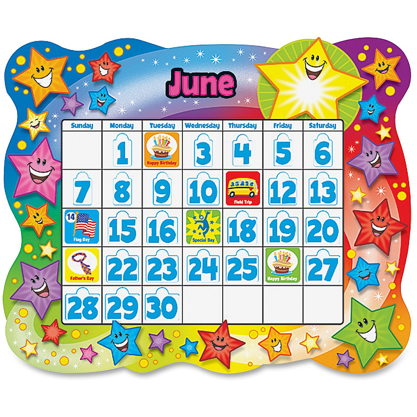 TREND Star Calendar Bulletin Board Set (TEPT8194)