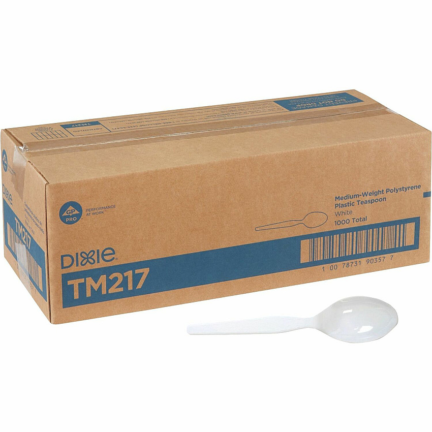 Dixie Medium-weight Disposable Teaspoons by GP Pro (DXETM217)