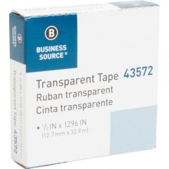 Business Source 1/2" All-purpose Transparent Glossy Tape (43572)