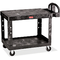 Rubbermaid Commercial 4525 HD 2-Shelf Utility Cart Flat Shelf (Med) (RCP452500BK)