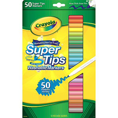 Crayola Super Tips 50-count Washable Markers (CYO585050)