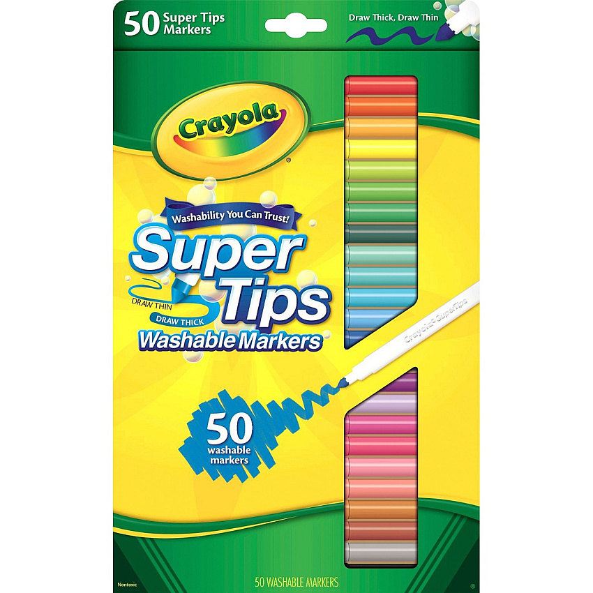 Crayola Super Tips 50-count Washable Markers (CYO585050)