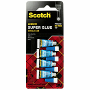 Scotch Super Glue Liquid - 0.05 grams Single-Use Tubes (MMMAD114)
