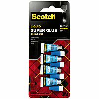 Scotch Super Glue Liquid - 0.05 grams Single-Use Tubes (MMMAD114)
