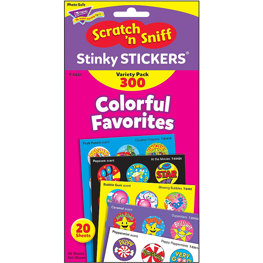 TREND Colorful Favorites Stinky Stickers Pack (TEPT6481)