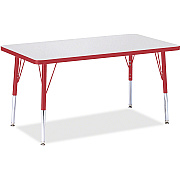Jonti-Craft Berries Elementary Height Gray Top Rectangular Table (6478JCE008)