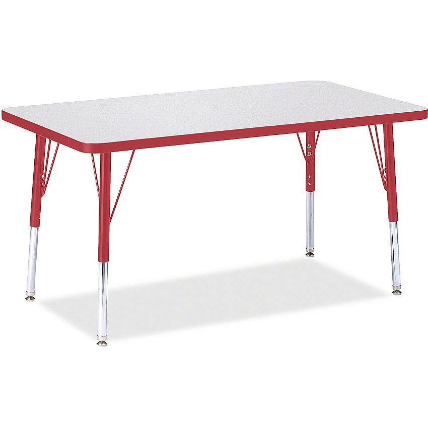 Jonti-Craft Berries Elementary Height Gray Top Rectangular Table (6478JCE008)