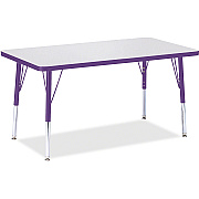 Jonti-Craft Berries Elementary Height Color Edge Rectangle Table (6478JCE004)