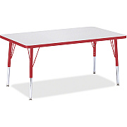 Jonti-Craft Berries Elementary Height Gray Top Rectangular Table (6473JCE008)