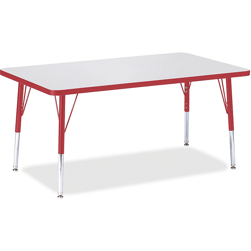 Jonti-Craft Berries Elementary Height Gray Top Rectangular Table (6473JCE008)