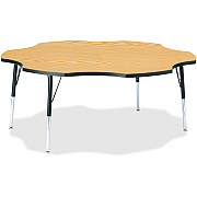 Jonti-Craft Berries Adult Black Edge Six-leaf Table (6458JCA210)