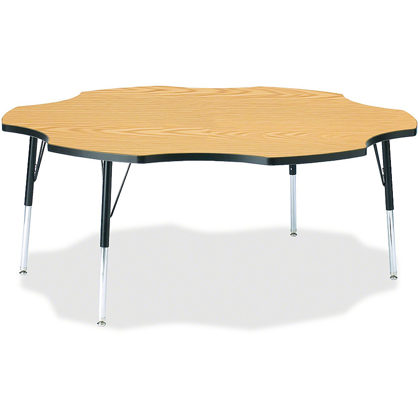 Jonti-Craft Berries Adult Black Edge Six-leaf Table (6458JCA210)