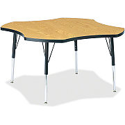 Jonti-Craft Berries Elementary Black Edge Four-leaf Table (6453JCE210)