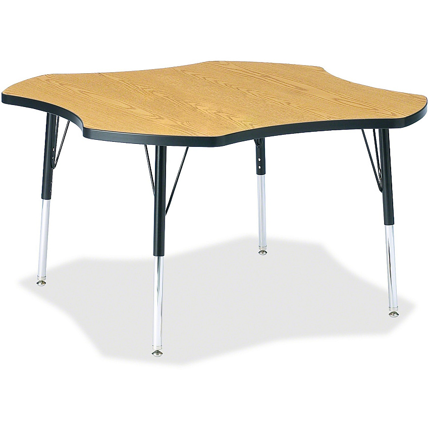 Jonti-Craft Berries Elementary Black Edge Four-leaf Table (6453JCE210)