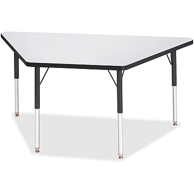Jonti-Craft Berries Adult-Size Gray Laminate Trapezoid Table (6443JCA180)