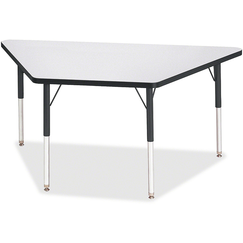 Jonti-Craft Berries Adult-Size Gray Laminate Trapezoid Table (6443JCA180)