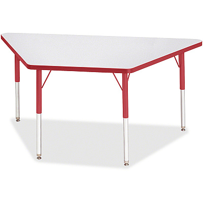 Jonti-Craft Berries Adult Height Gray Laminate Trapezoid Table (6443JCA008)