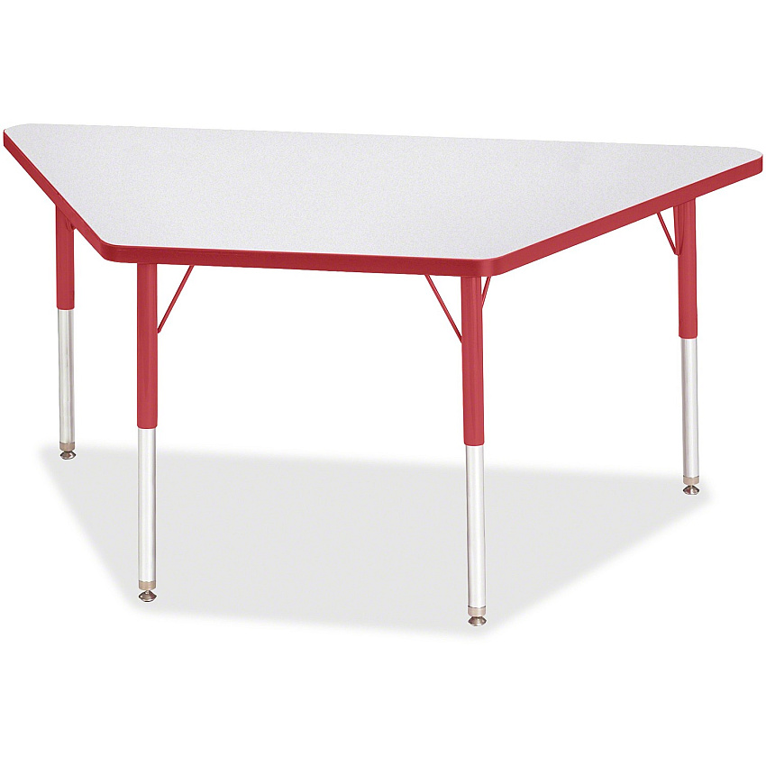 Jonti-Craft Berries Adult Height Gray Laminate Trapezoid Table (6443JCA008)