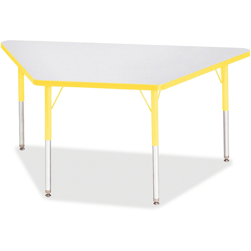 Jonti-Craft Berries Adult-Size Gray Laminate Trapezoid Table (6443JCA007)