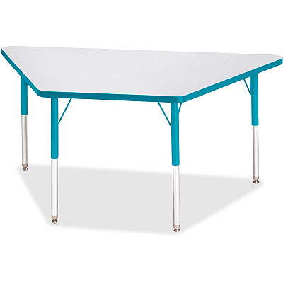 Jonti-Craft Berries Adult-Size Gray Laminate Trapezoid Table (6443JCA005)