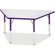 Jonti-Craft Berries Adult-Size Gray Laminate Trapezoid Table (6443JCA004)