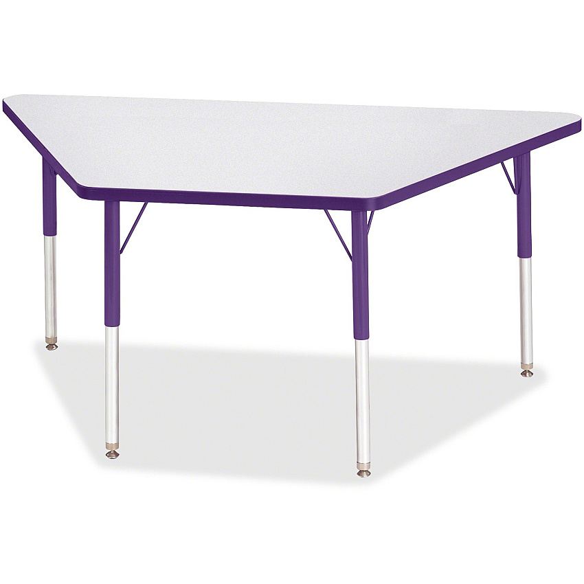 Jonti-Craft Berries Adult-Size Gray Laminate Trapezoid Table (6443JCA004)