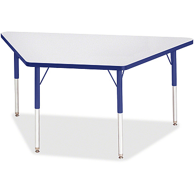 Jonti-Craft Berries Adult-Size Gray Laminate Trapezoid Table (6443JCA003)