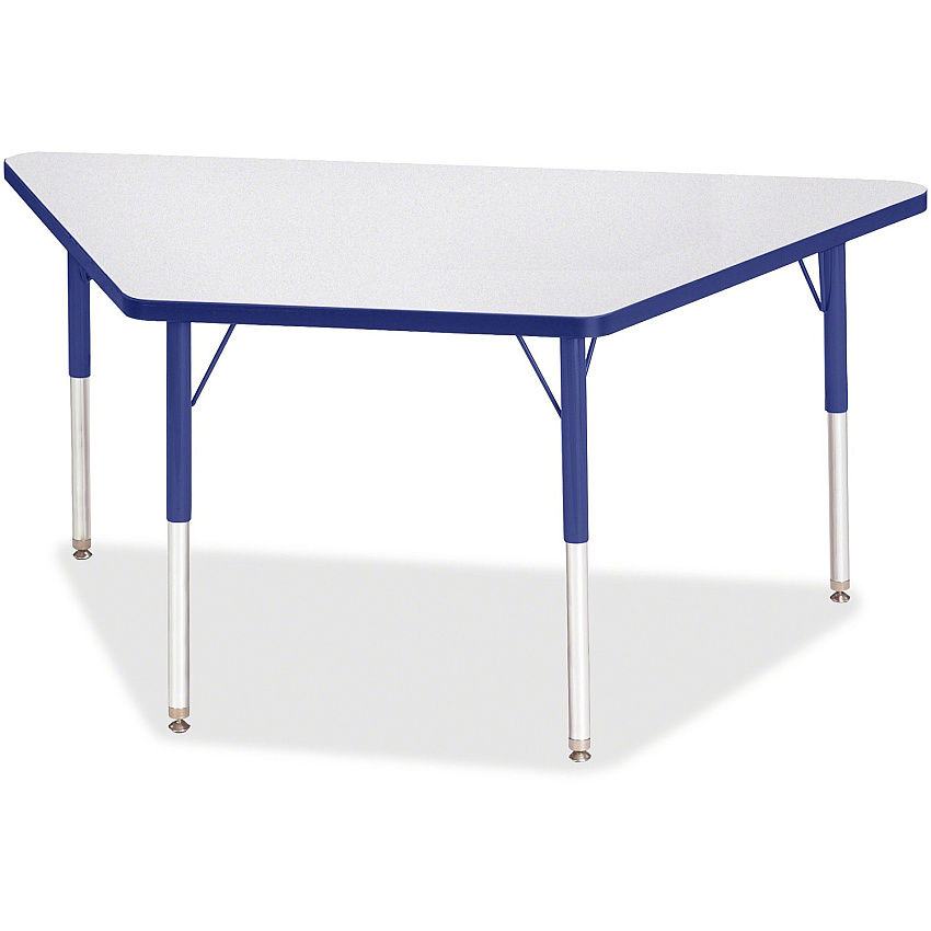 Jonti-Craft Berries Adult-Size Gray Laminate Trapezoid Table (6443JCA003)
