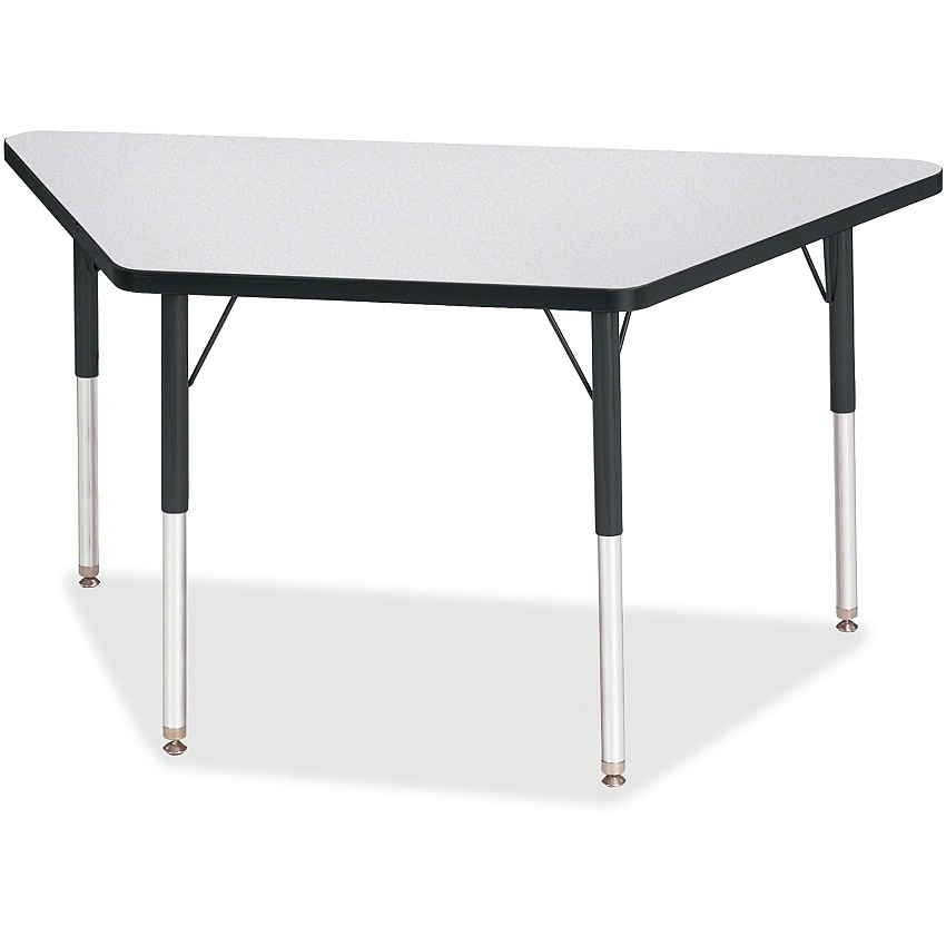 Jonti-Craft Berries Adult-Size Gray Laminate Trapezoid Table (6438JCA180)