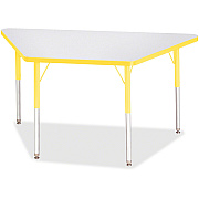 Jonti-Craft Berries Adult-Size Gray Laminate Trapezoid Table (6438JCA007)