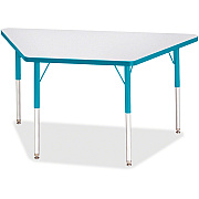 Jonti-Craft Berries Adult-Size Gray Laminate Trapezoid Table (6438JCA005)