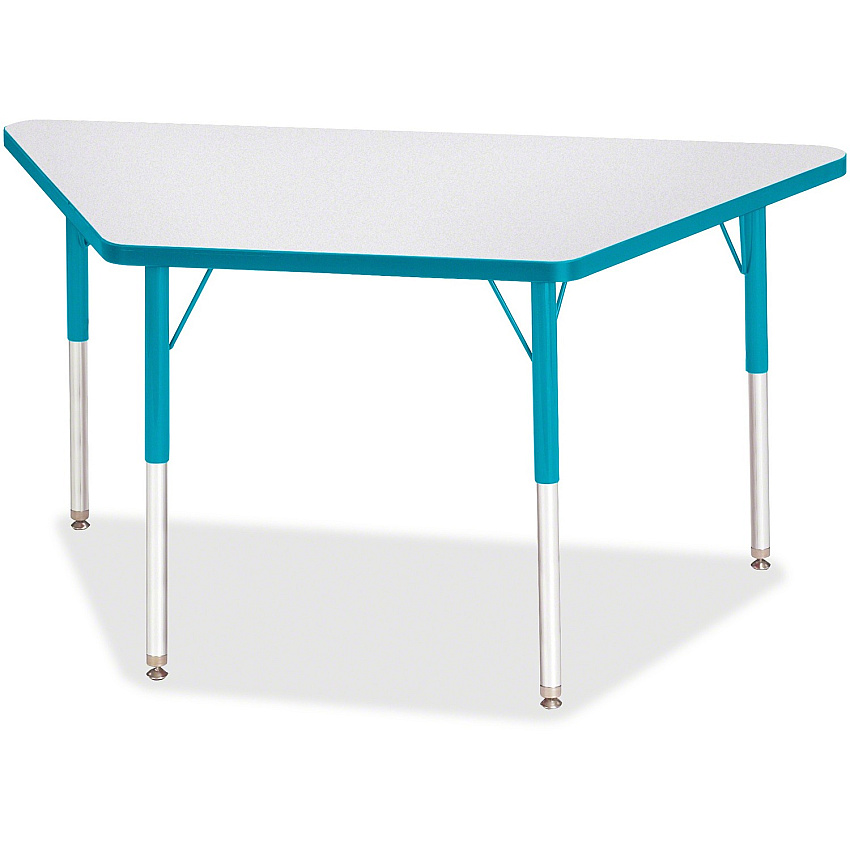 Jonti-Craft Berries Adult-Size Gray Laminate Trapezoid Table (6438JCA005)