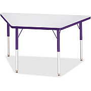 Jonti-Craft Berries Adult-Size Gray Laminate Trapezoid Table (6438JCA004)