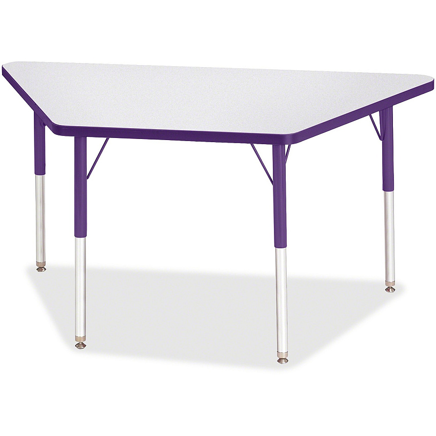 Jonti-Craft Berries Adult-Size Gray Laminate Trapezoid Table (6438JCA004)
