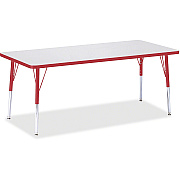 Jonti-Craft Berries Elementary Height Color Edge Rectangle Table (6413JCE008)