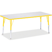 Jonti-Craft Berries Elementary Height Color Edge Rectangle Table (6413JCE007)