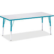 Berries Berries Elementary Height Color Edge Rectangle Table (6413JCE005)