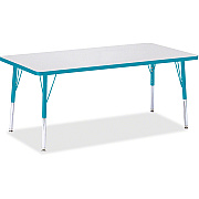 Jonti-Craft Berries Elementary Height Color Edge Rectangle Table (6408JCE005)