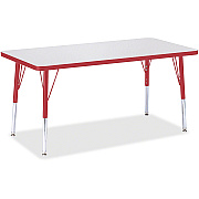 Jonti-Craft Berries Elementary Height Color Edge Rectangle Table (6403JCE008)