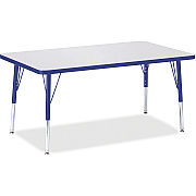 Jonti-Craft Berries Elementary Height Gray Top Rectangular Table (6473JCE003)