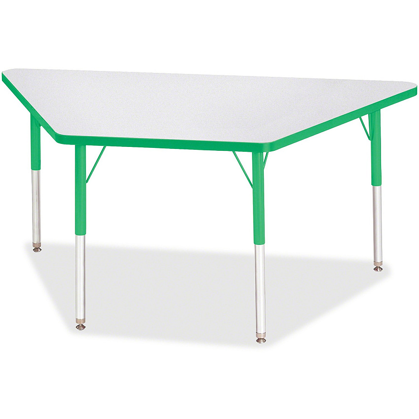 Jonti-Craft Berries Adult-Size Gray Laminate Trapezoid Table (6443JCA119)