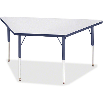 Jonti-Craft Berries Adult-Size Gray Laminate Trapezoid Table (6443JCA112)